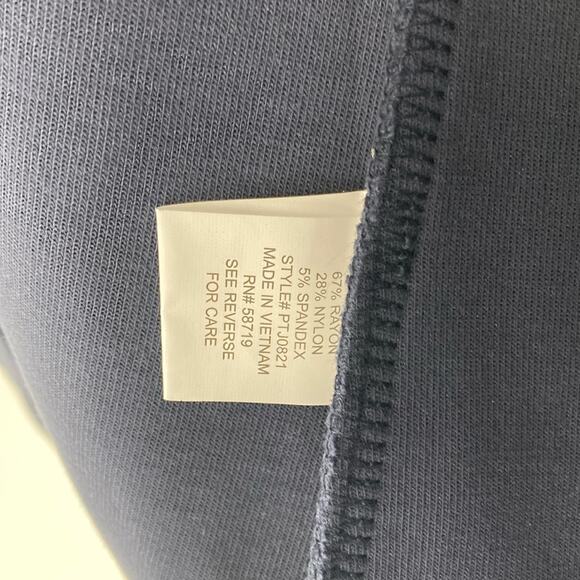 NY Collection Woman Navy Blue Open Front Ponte Knit Cardigan Size 1X New - Picture 9 of 14